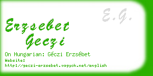 erzsebet geczi business card